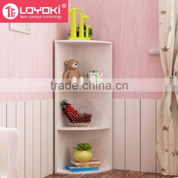 New Design Household Essentials 3-Shelf Wooden Corner Shelf photo-4