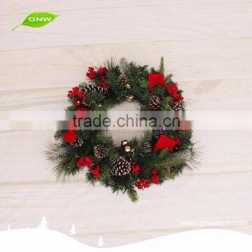 GNW CHWR-1605027 Customized Promotional Pine Cones Christmas Wreaths for Sale photo-2