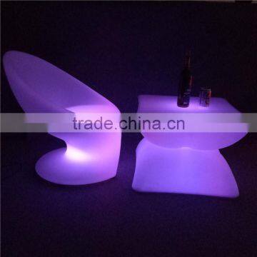 LED Party Rechargeable Glowing Table Glow Coffee Table Illuminated Bar Furniture Set photo-4