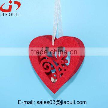 New design Valentines with LED non-woven hanging heart day decoration heart