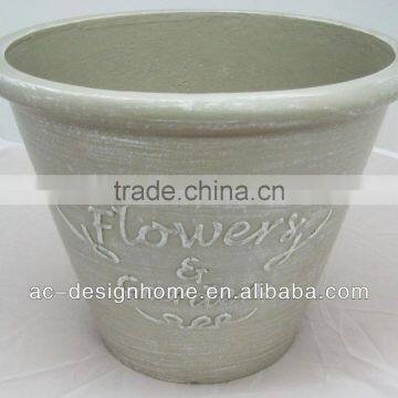 ROUND STACKABLE CEMENT PU FOAM PLANTER