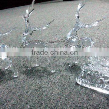 2016 Hot Sale Three Acrylic Reindeer and Sleigh Christmas Decoration photo-2
