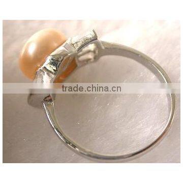 2014 Latest Fashion Round Pink Lady Tahitian Pearl Ring photo-3