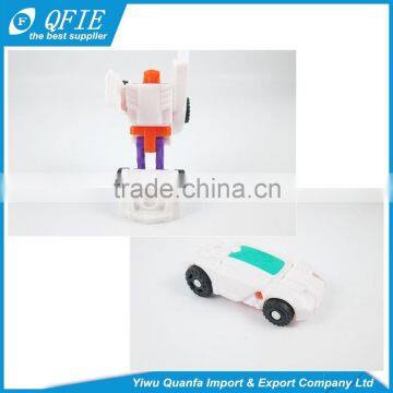 Hot selling 5cm change form robot mini kids plastic car toys for coin operated machine