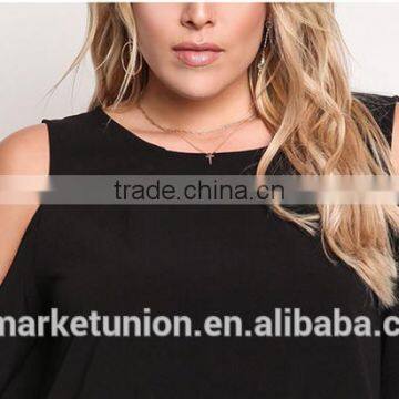 2017 Hot Sale High Quality Strapless Black Dress for Fat Women photo-4