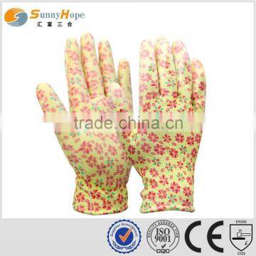 SUNNYHOPE 13gauge Nitirle Coated Nylon Work Gloves Gardening Gloves