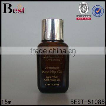 15 ml Amber Glass Bottle Lotion Pump Essential Oil Fragrance Perfume 15 ml Amber Glass Bottle Screen Printing Cosmetic Packaging photo-5