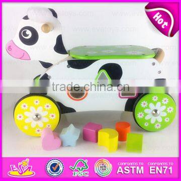 2015 Excellent useful kids wooden tricycle with blocks W16A019