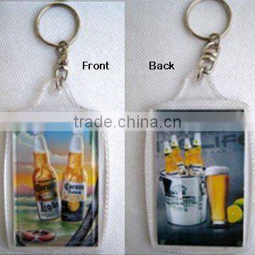 High resolution photo print keyring promotional advertising giveaway