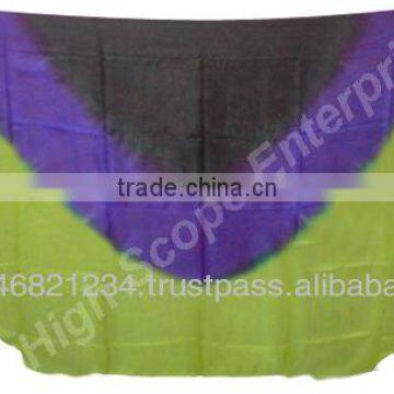 Belly Dance Pure Silk Veils Half Circle Three Colors Gradient Size 42x87 Inches