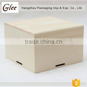 Custom polish pure Customized square wooden box high quality square wooden box with laser logo