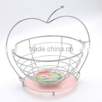 Good quality Chrome Plating surface treatment Metal Basket for Fruit BSL302