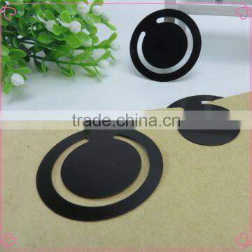 Black circle shape creative metal craft bookmark clip