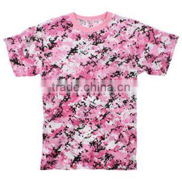 Pink Digital Camouflage T-Shirts Men's Shirt HBS410