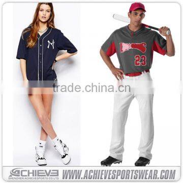 high quality Custom baseball jerseys bottons shirt