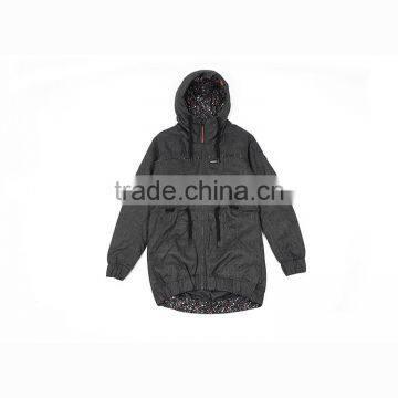 High Quality Customized Long Sleeve Zipper 100% Polyester Blue Winter Women Coat