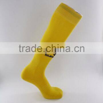 Yellow knee high nylon football socks men