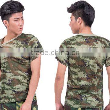 Super Fashion Camouflage T-shirt Wholesale, Training 100% Polyester T-shirt Wholesale photo-3