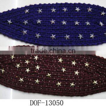 Fashion Hot star knitted acrylic designer new arrival crochet winter hair band