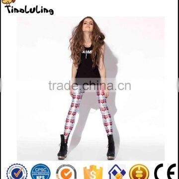 Hamburg Cola Fries Digital Printed Women Leggings Hot Sexy Slim Jeggings Fashion American Apparel Push Up Plus Size Pant Pencil