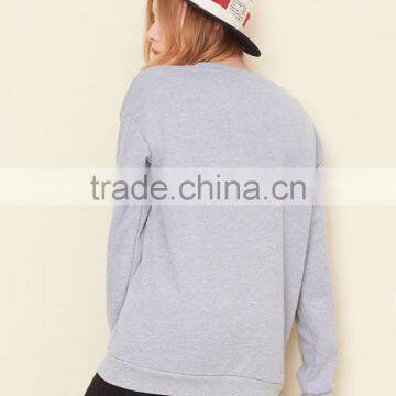 Top Quality Warm Long Sleeve Trendy Slim Fit Sweatshirt for Lady photo-3