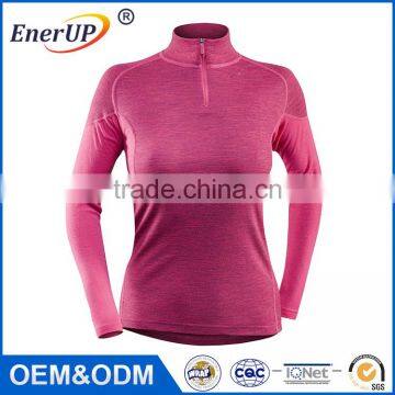 2017 Most Fashion Dri Fit Performance Mock Neck 1/2 Zip Long Sleeve Training Top Pullover Women Outdoor Sportswear photo-2