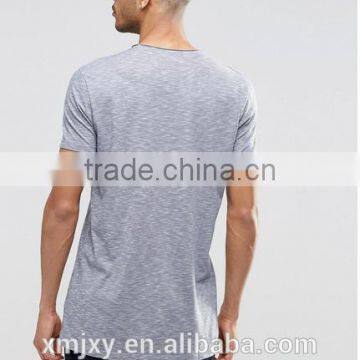 China Supplier o Neck t Shirt Irregular Cutting Mens t Shirt photo-2