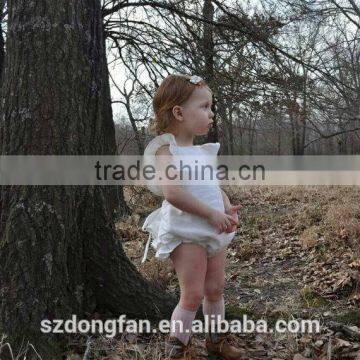 2017 Vintage Spring Summer Baby Girl Ruffle Bubble 100% Cotton Baby Clothes Romper for Boutique Wholesale photo-2