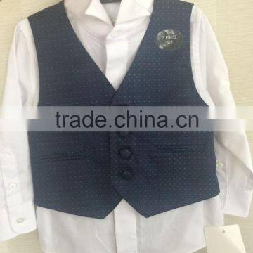 Latest Design High Quality China Formal Boy Vest Waistcoat Suit Factory photo-3