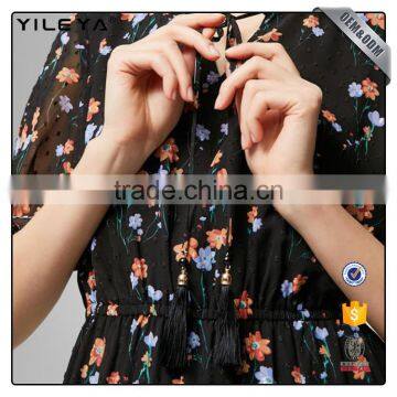 Custom Factory Service Modern Style Casual Women's Summer Long Chiffon Floral Maxi Dresses 2017 photo-5