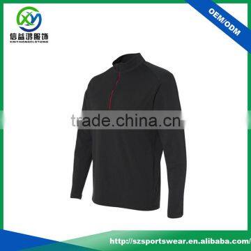 OEM 90/10 Polyester / Elastane Mesh Stitching Quarter-Zip Mens Sweat Pullover photo-2
