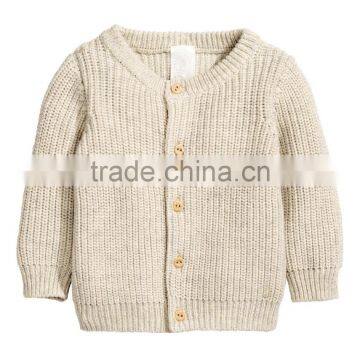 Ribbed Cardigan Kids Cable Knit Heavy Sweater for Baby photo-3