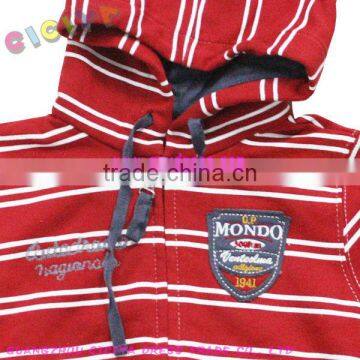 Latest Winter Design Kids Red Strip Fashion Hood Customized Hoodies With Hood photo-2