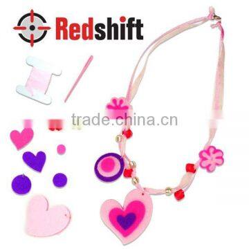 Make Your Own DIY Felt Jewelry Felt Necklace Heart Benefit Price photo-3