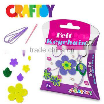 OEM Craft Project for Kids Diy Jewelry Felt Flower Keychain photo-4