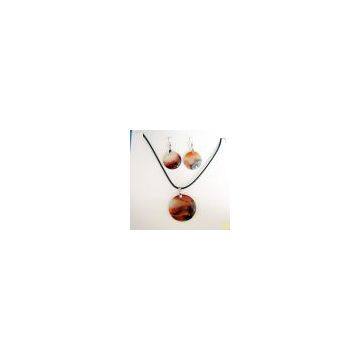 China (Mainland) Agate Jewelry Set Of Necklace, Bracelet, Earrings