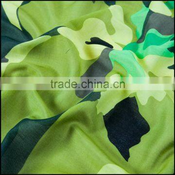 woven silk cotton camouflage digital printed fabric