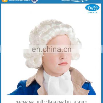 White Curly Colonial Wig Kids Party Wig