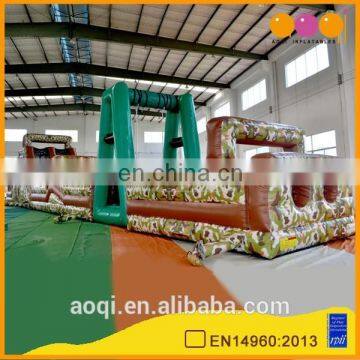 2015 camouflage inflatable rat race obstacle course for adult