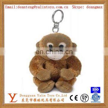 mini plush toys soft cute monkey keychain,stuffed animal monkey keychain