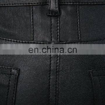 Five Pockets Design Slim Tight Leather Pants photo-5