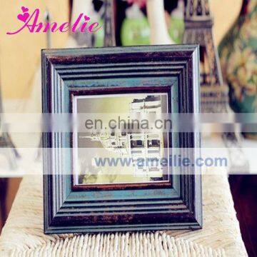 AR141 Antique vintage 6 inch solid wood frame picture frame