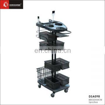 Multideck Salon Trolley Plastic tray Hair salon trolley