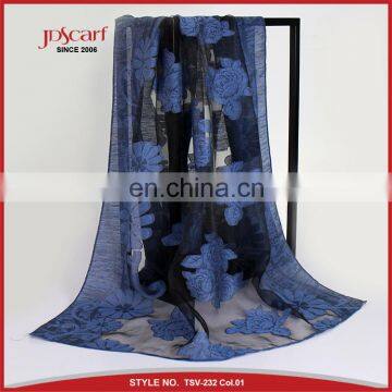 Latest design best pretty scarves colorful flower pretty scarf fashion