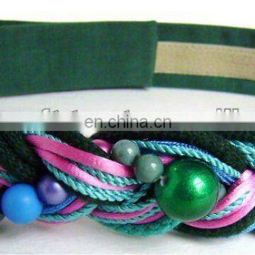 Adorable Beaded Woven Braided Cord Rope Belt