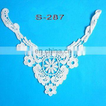 flower shape polyester embroidery collar for garment