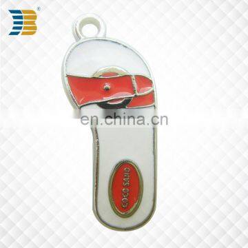 wholesale custom metal shoe shape painted charm