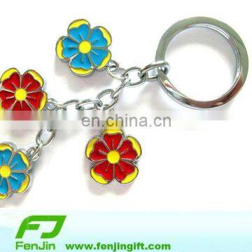 metal flower keychain