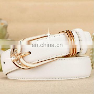 gold plating shiny diamond fashion zinc alloy ladies belt buckles factory