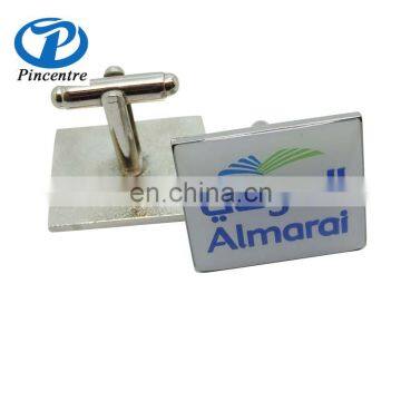 China Manufacturer Make Luxury Bulk Metal Brass Sliver Custom Engrave Logo Enamel Cufflinks photo-2
